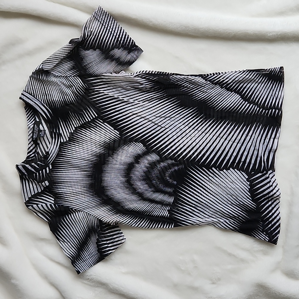 Karen Kane size M black and white sheer top